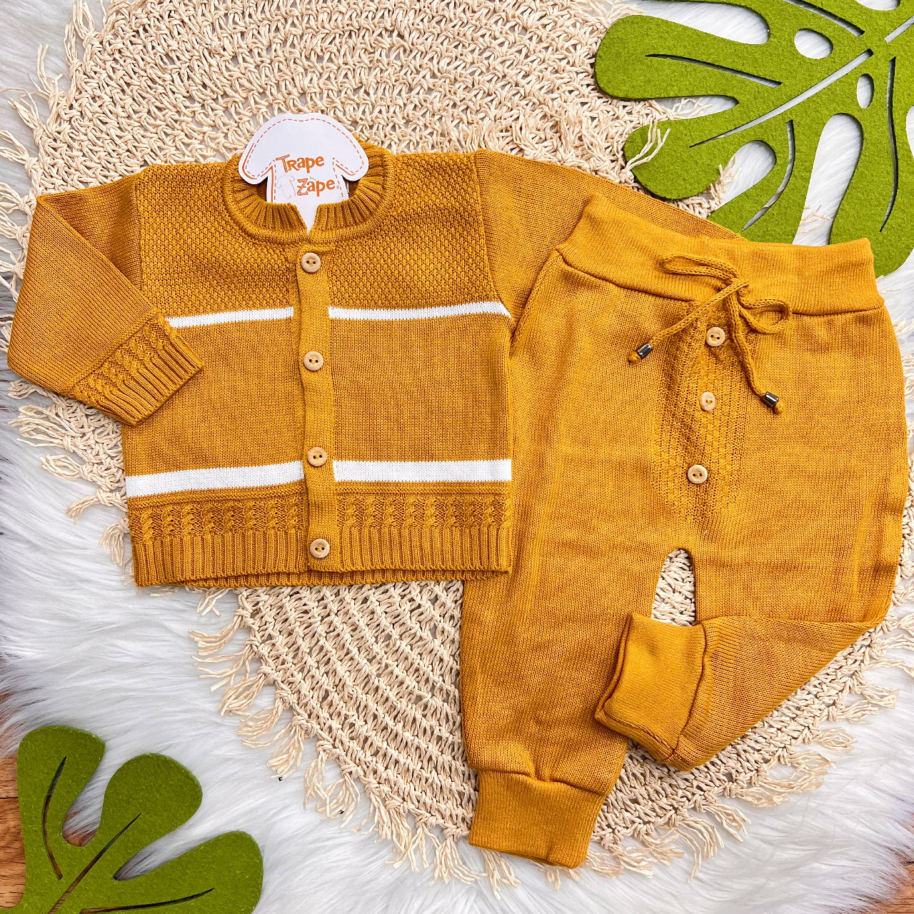 Conj de Linha Saruel Mostarda 